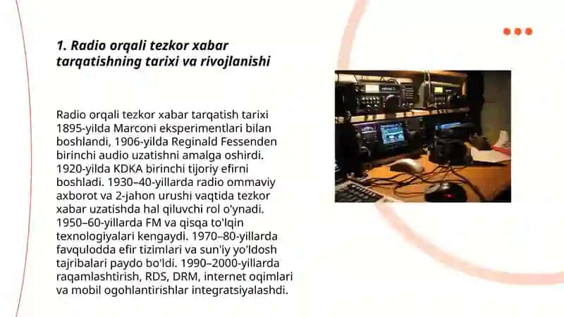 Radio-tezkor xabar berish va axborot tarqatish vositasi 3