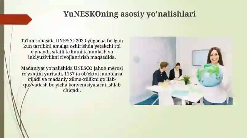 YuNESKOning asosiy yo'nalishlari 3
