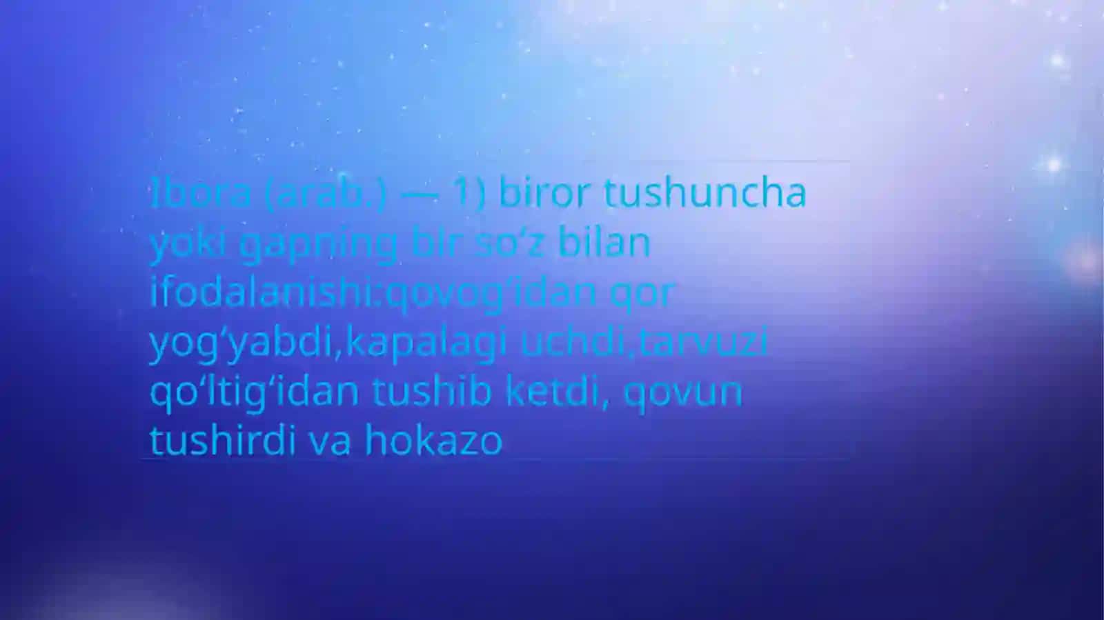 Iboralarning uslubiy xususiyatlari 3