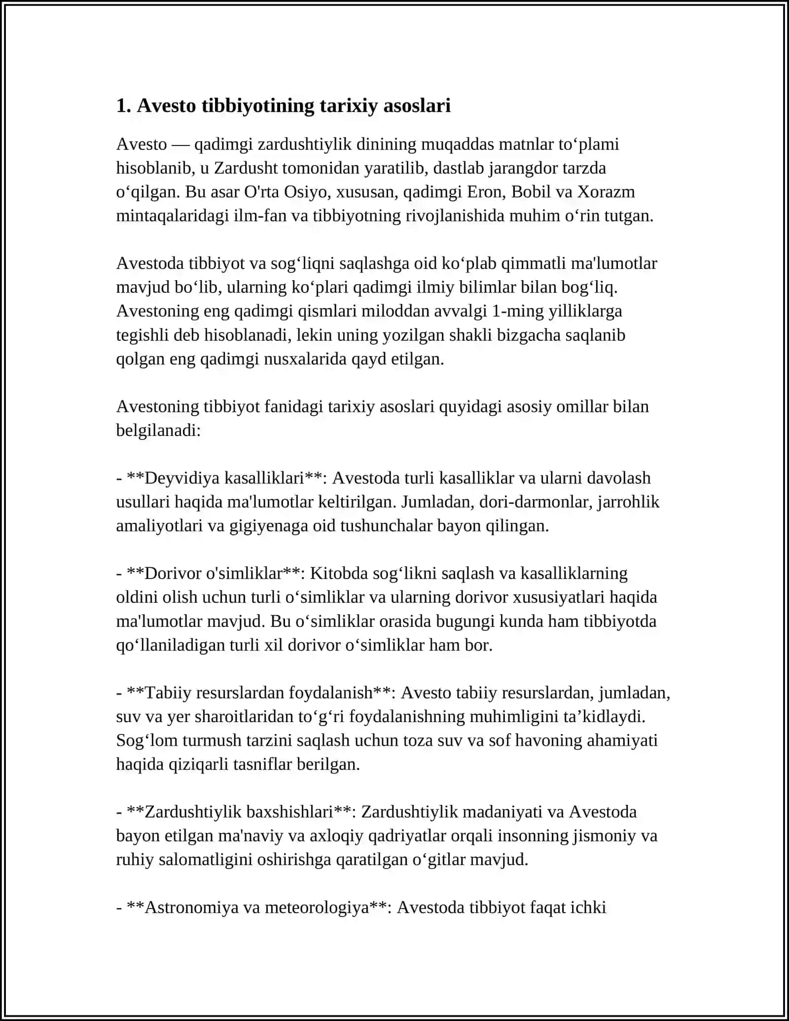 Avestoning Tibbiyotdagi O'rni 3