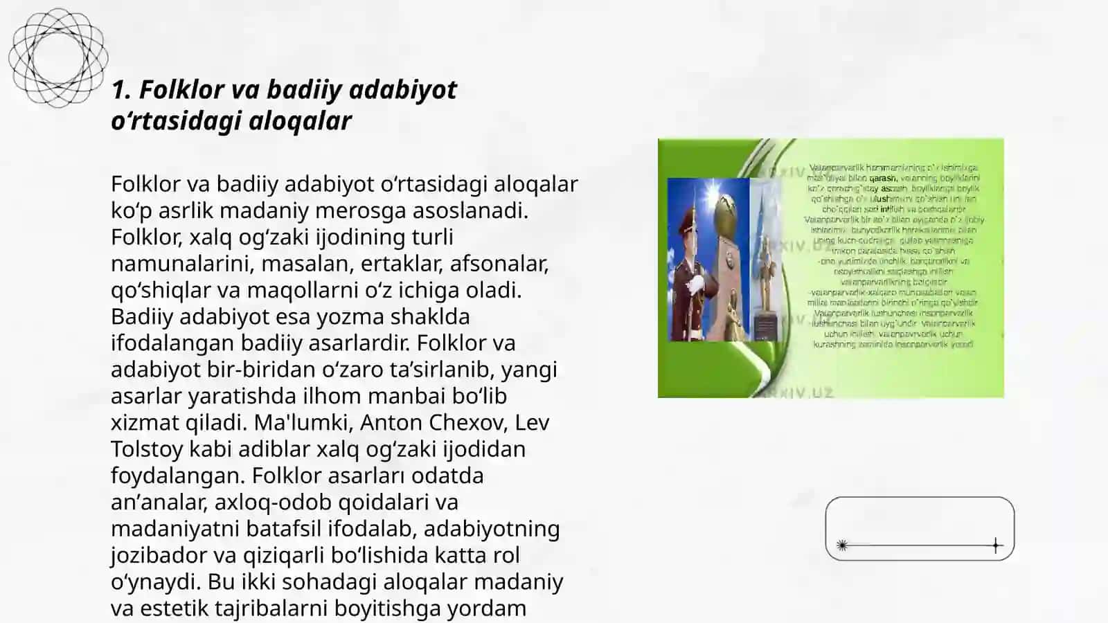 Folklor va badiiy adabiyot munosabatlari 3