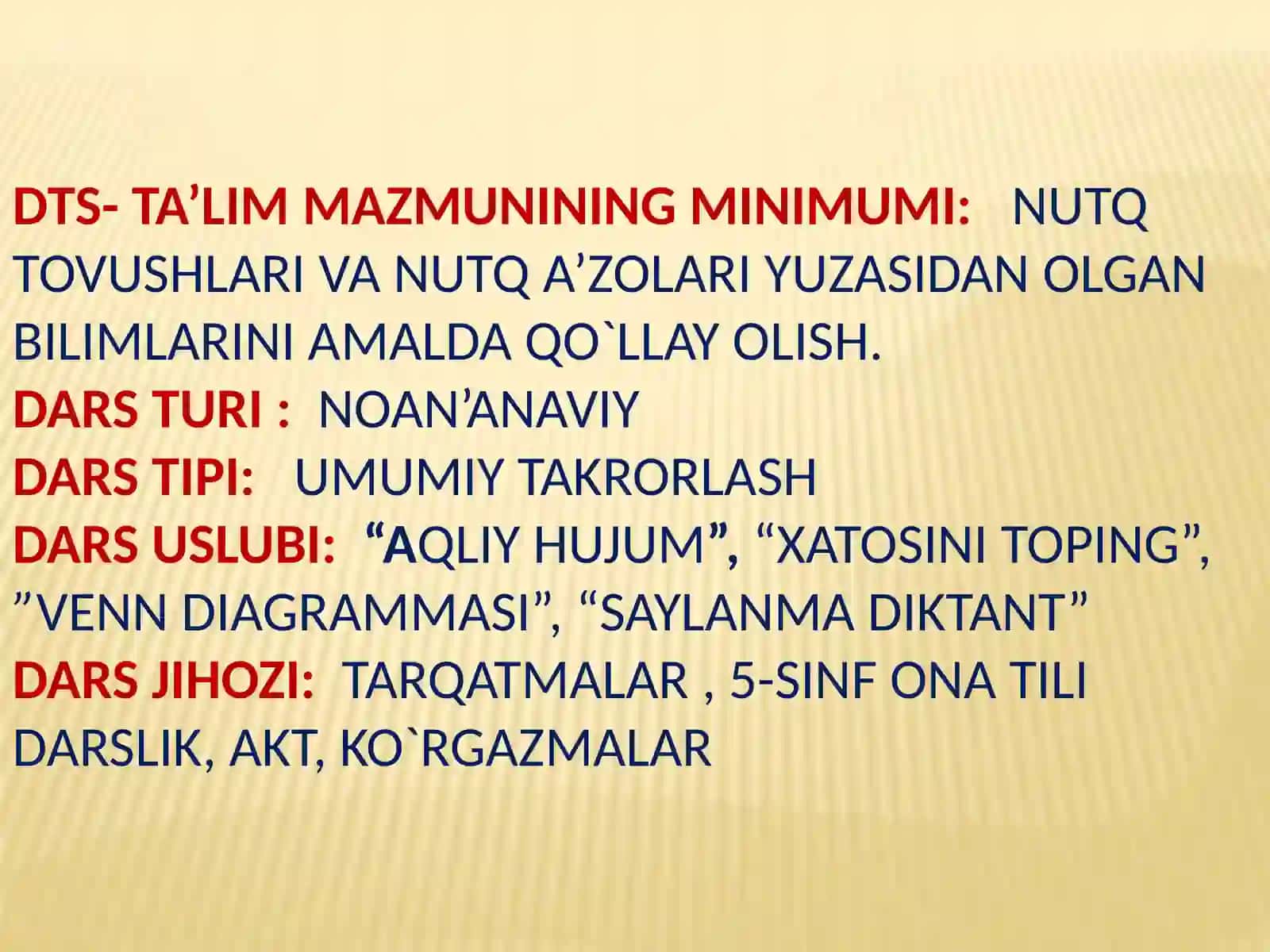 Mustahkamlash darsi 3