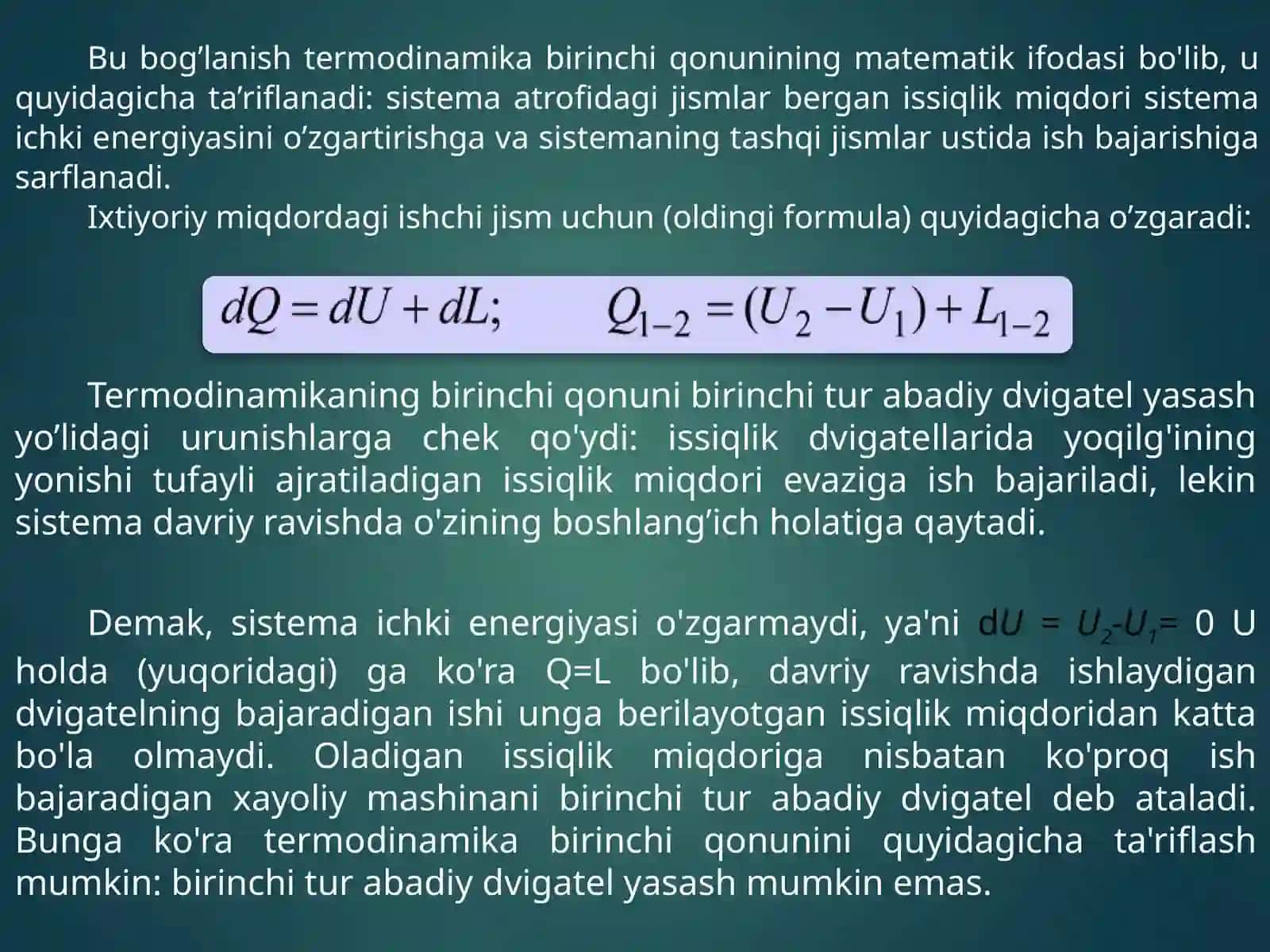 Termodinamikaning ikkinchi qonunlari 3