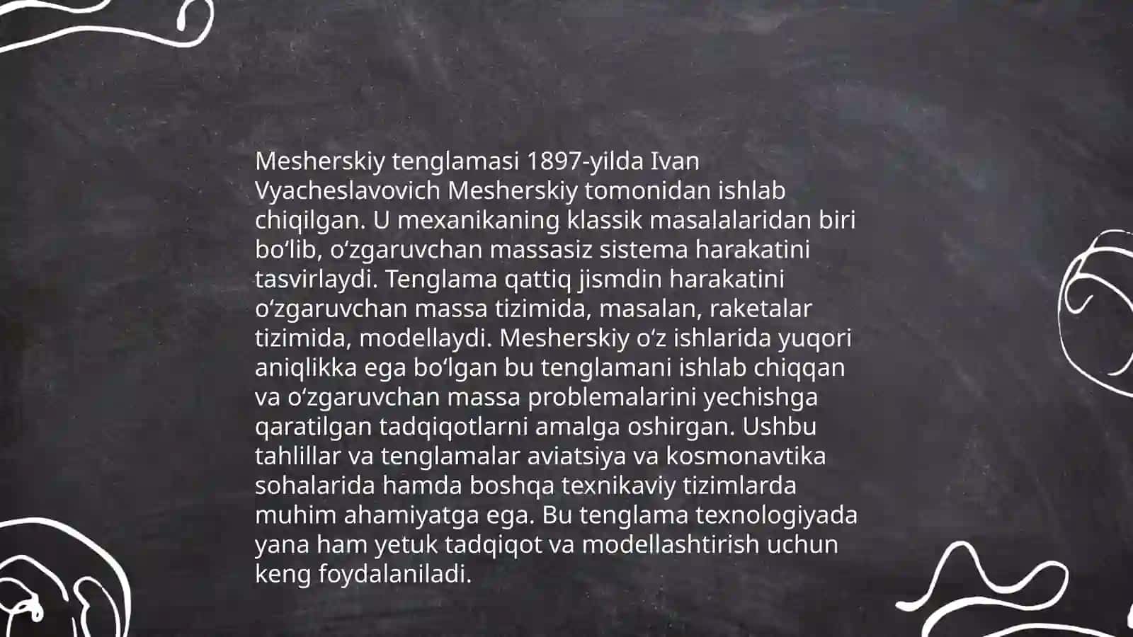 Mesherskiy tenglamasi 3