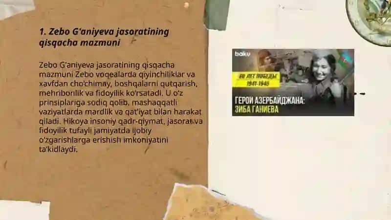 Zebo G'aniyeva jasorati 3