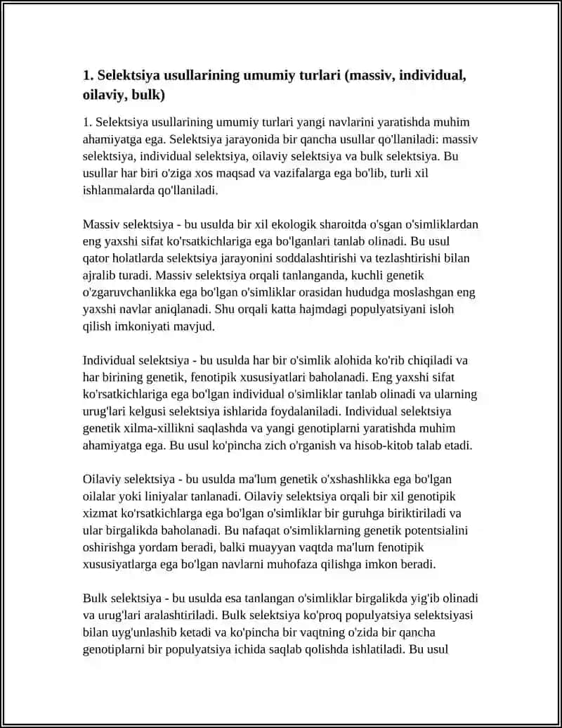 YANGI NAVLARINI YARATISHDA SELEKSIYA USULLARI 3