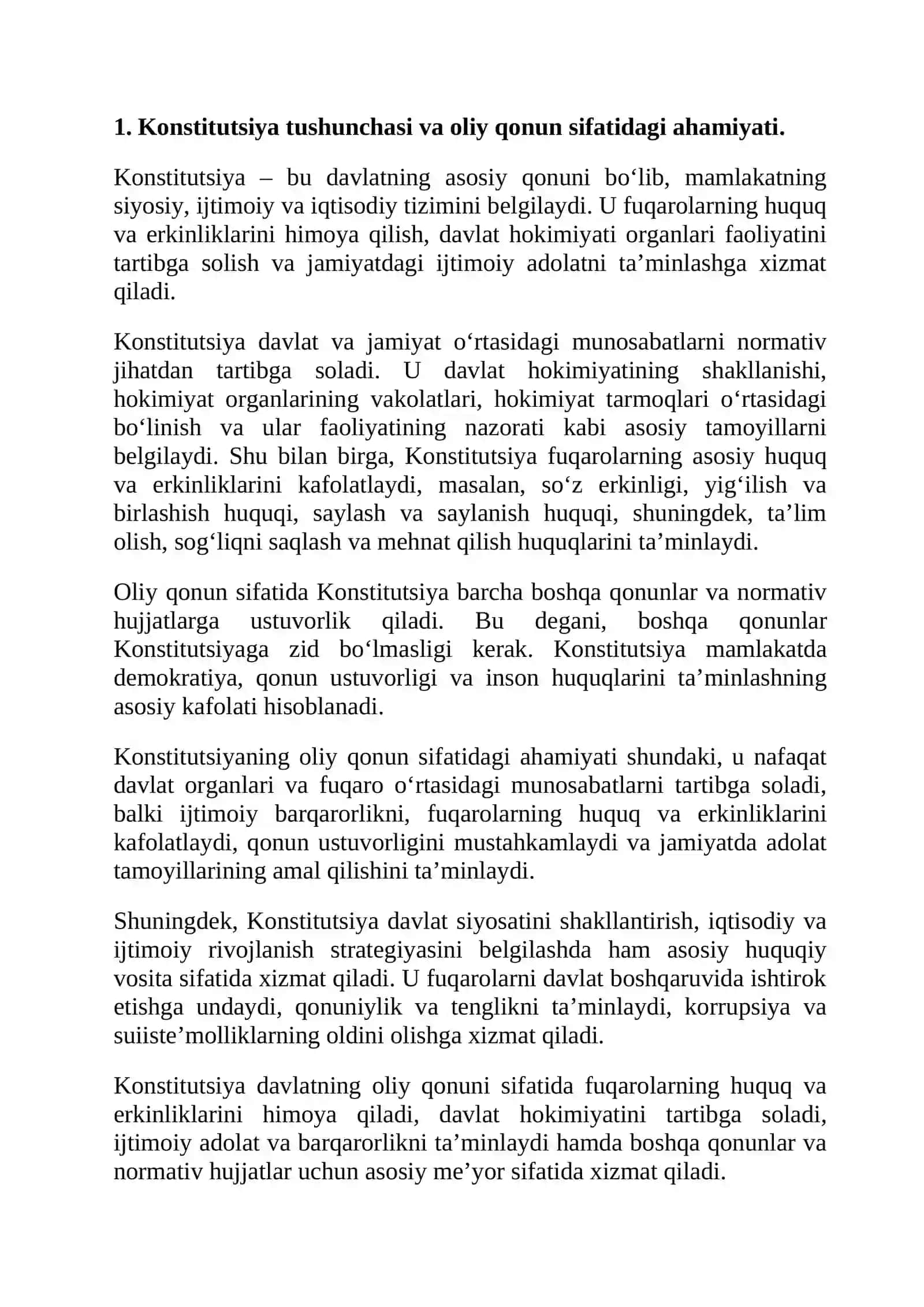 O'zbekiston fuqorolarning Konstitutsiyasi 3