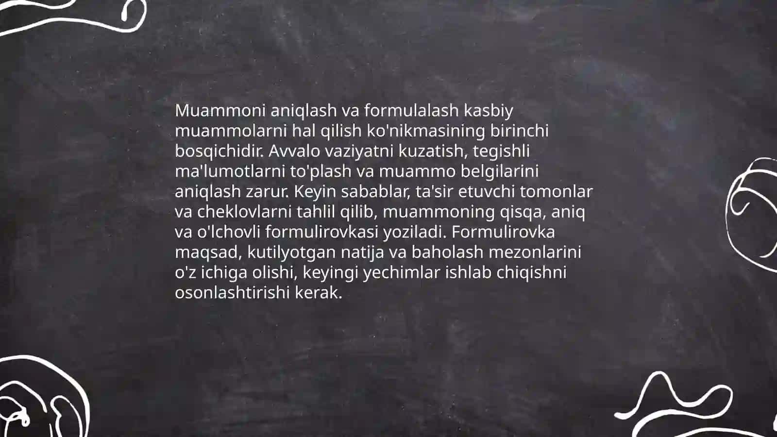Kasbiy muammolarni hal qilish ko'nikmasi 3