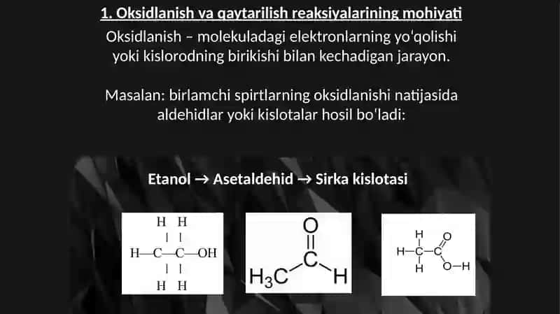 Organikkimyo fanidan Mustaqil ishi 3