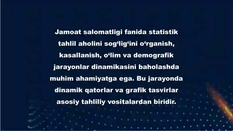 Dinamik qatorlar. Grafik tasvirlar 3