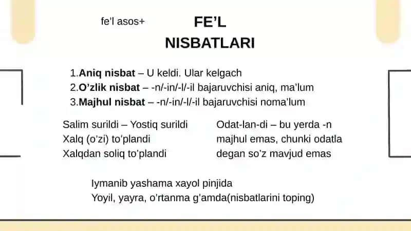 Fe’l so’z turkumi taqdimot 3