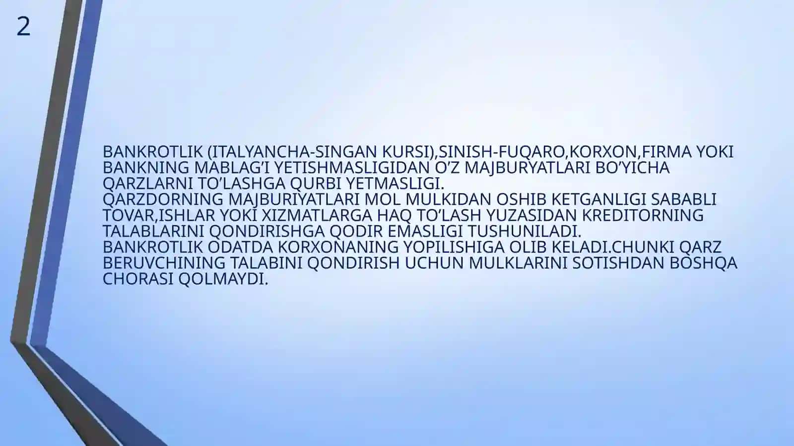 BANKROTLIK TUSHUNCHASI 3