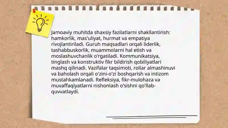 Jamoada shaxsni tarbiyalash 3