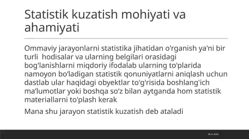 Statistik ma’lumotlarni toplash metodikasi 3