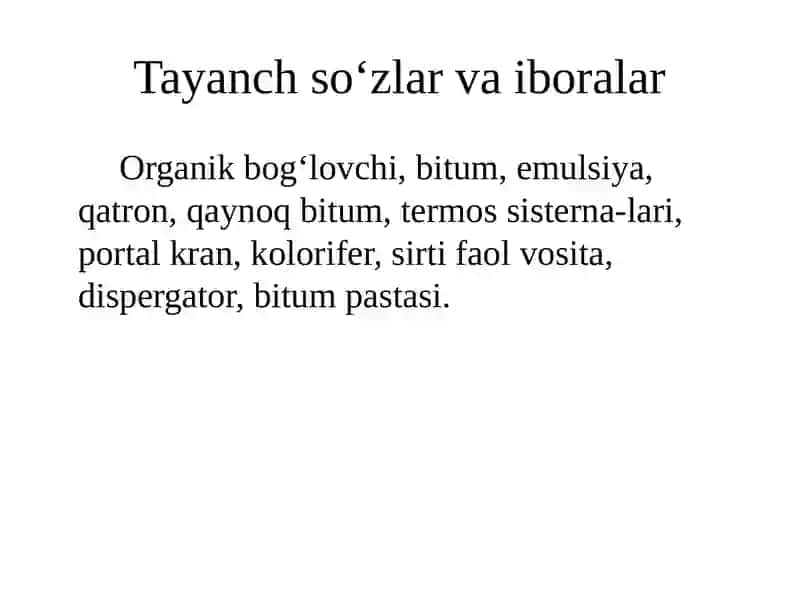 Bitum va emulsiya bazalari 3