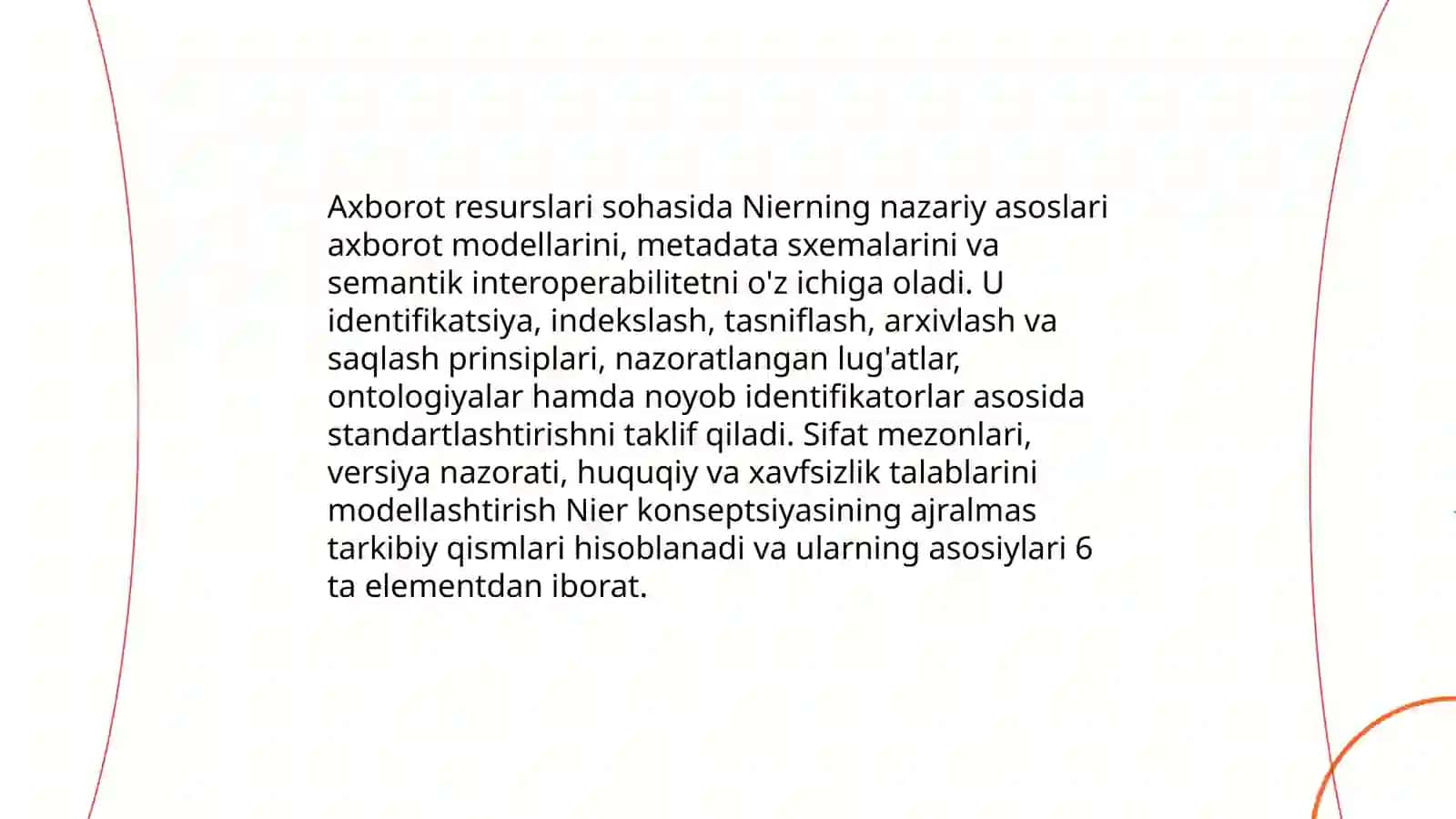 Axborot resurslari sohasida Nier va standartlashtirish 3