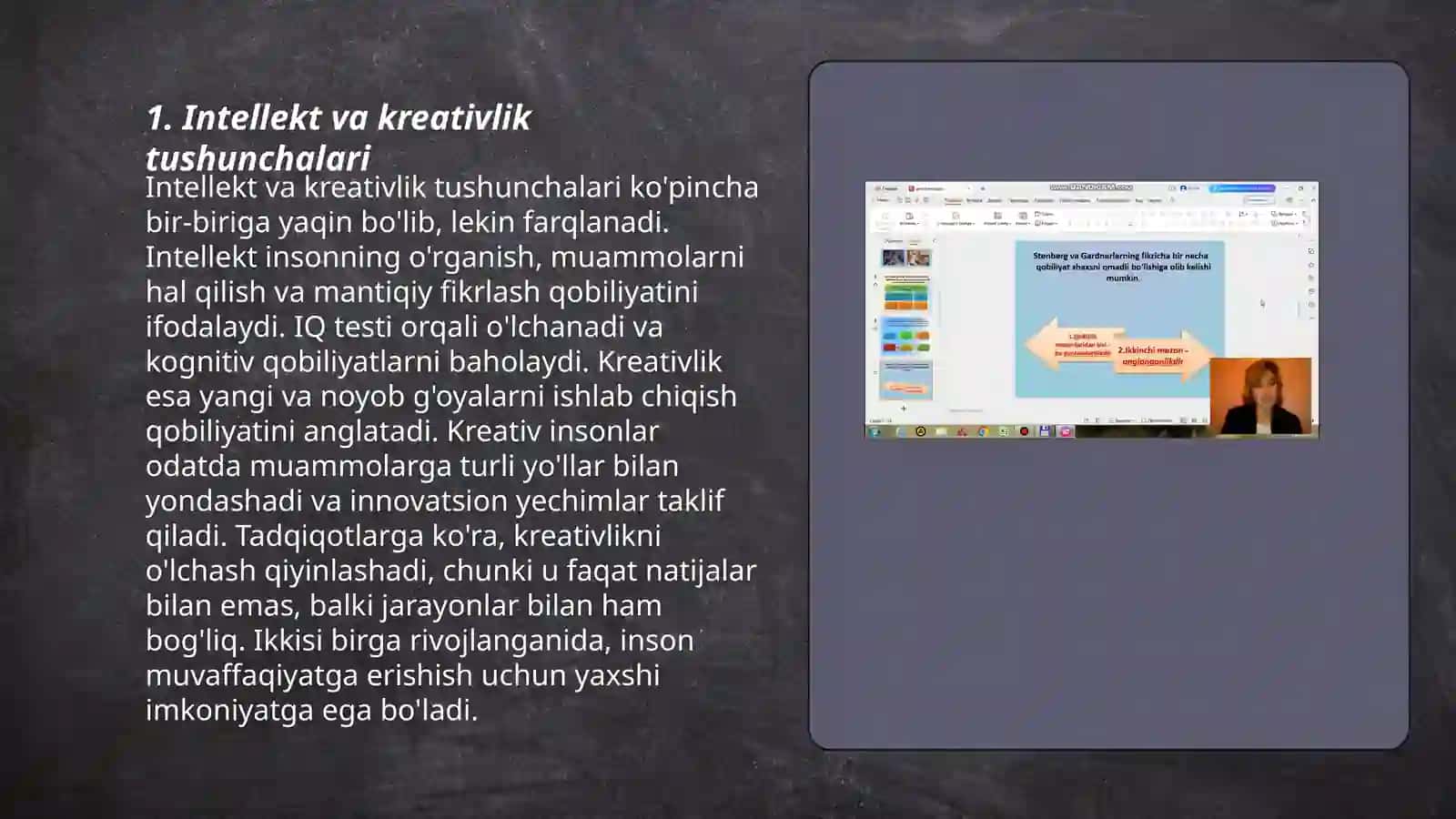 Intellekt va kreativlik xususiyatlari 3