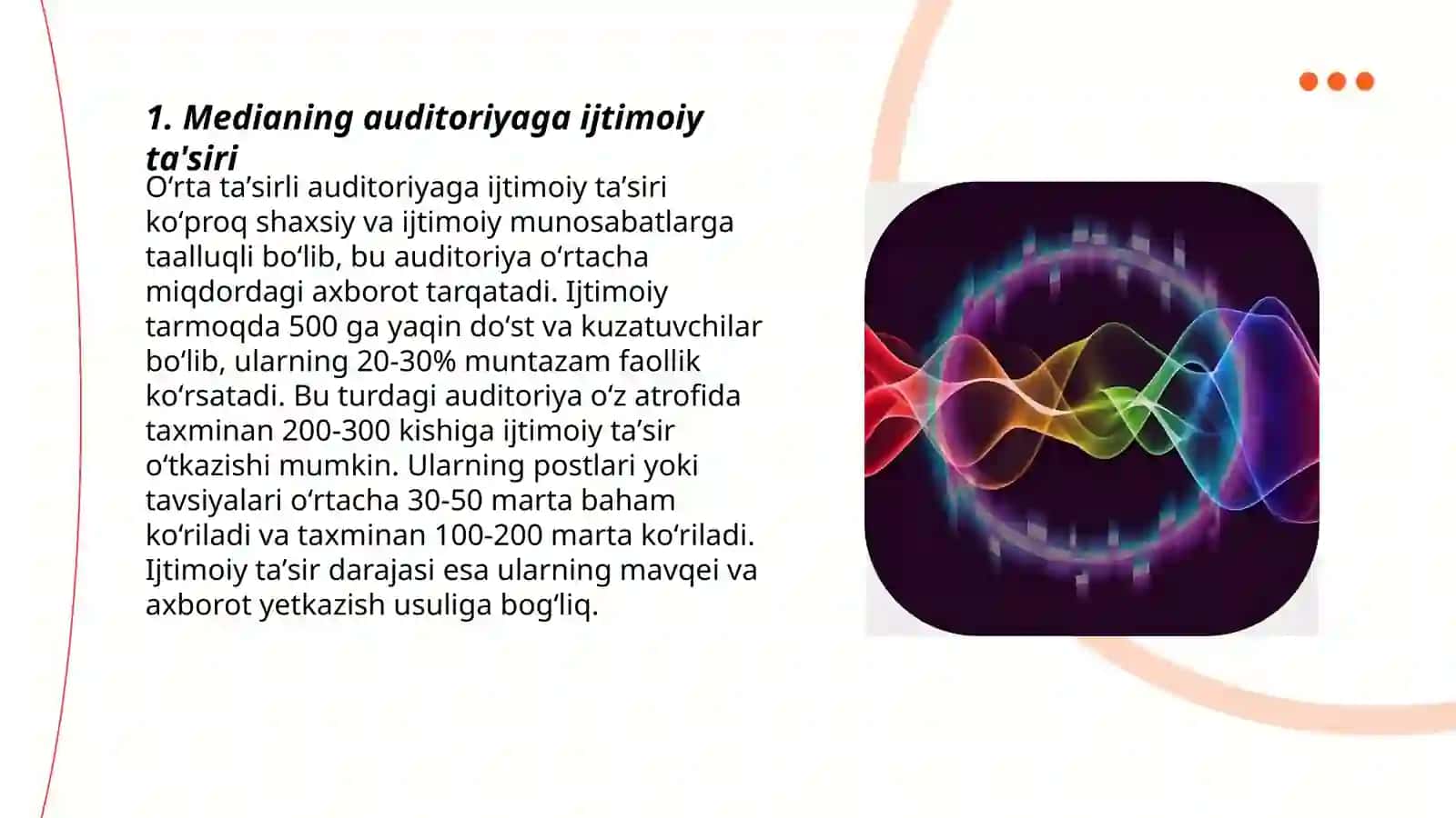 Medianing auditoriyaga ta'siri 3