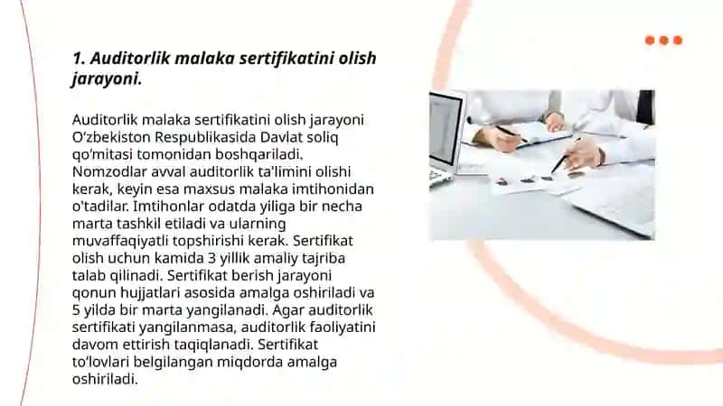 Auditorlik malaka sertifikatini olish jarayoni 3