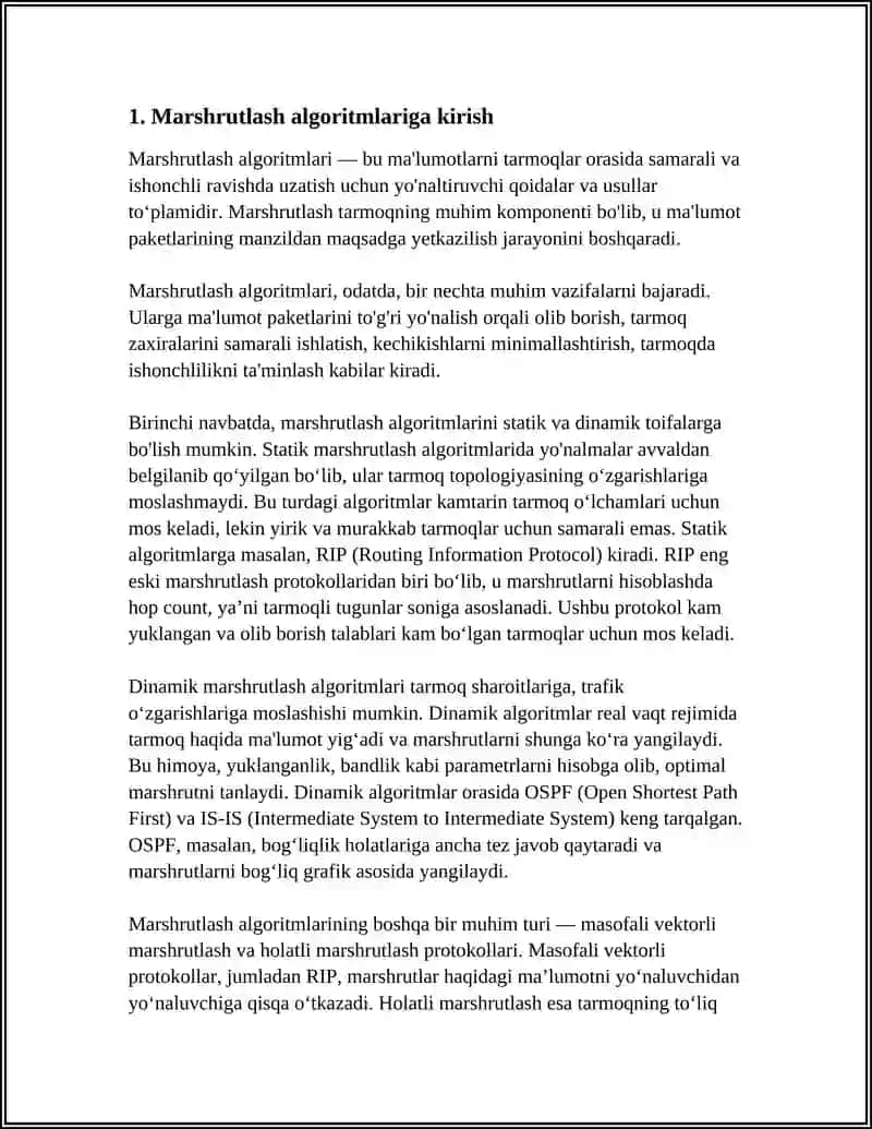 MARSHRUTLASH ALGORITMLARI 3