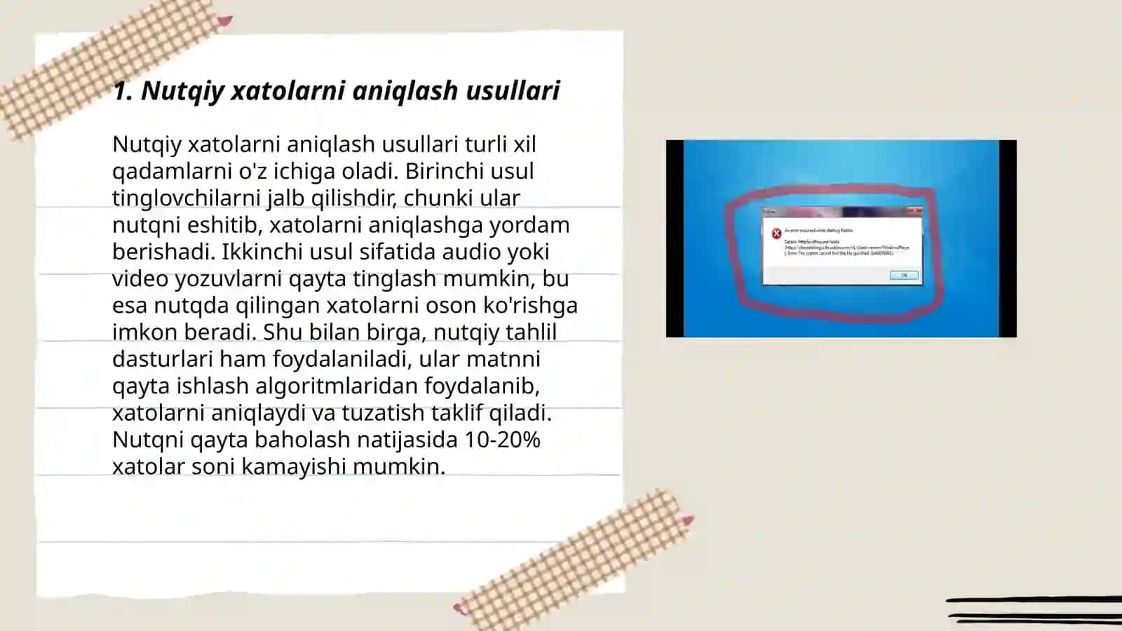 Nutqiy xatolarni aniqlash va bartaraf etish 3