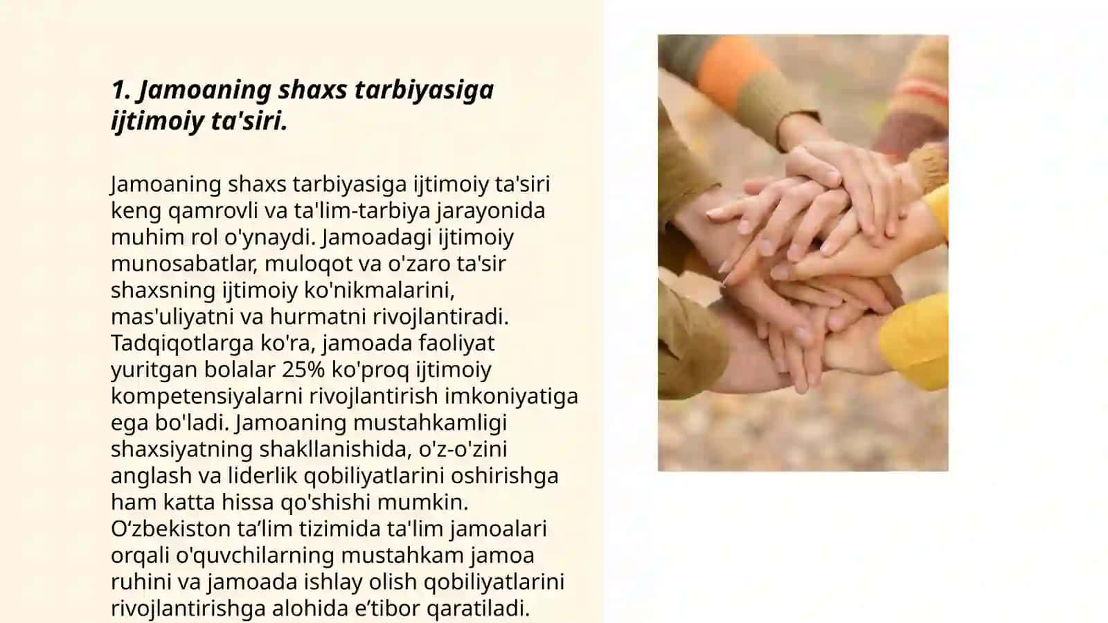 Jamoaning shaxs tarbiyasiga ta'siri 3