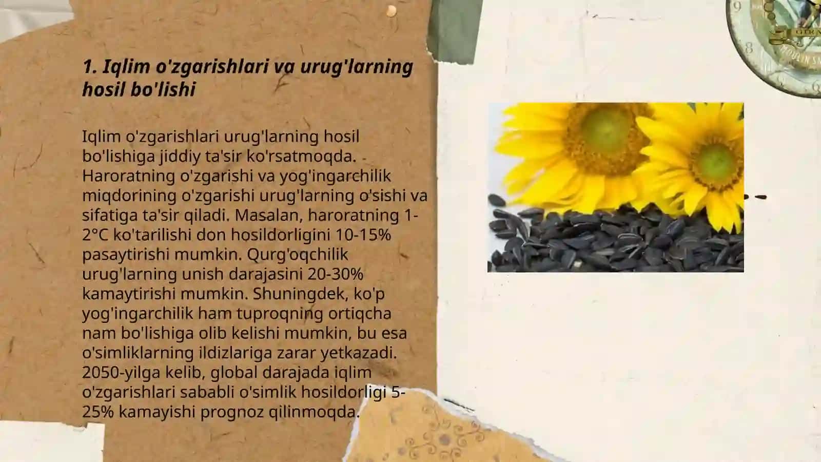 Iqlim o'zgarishlari va urug'larning hosil bo'lishi 3