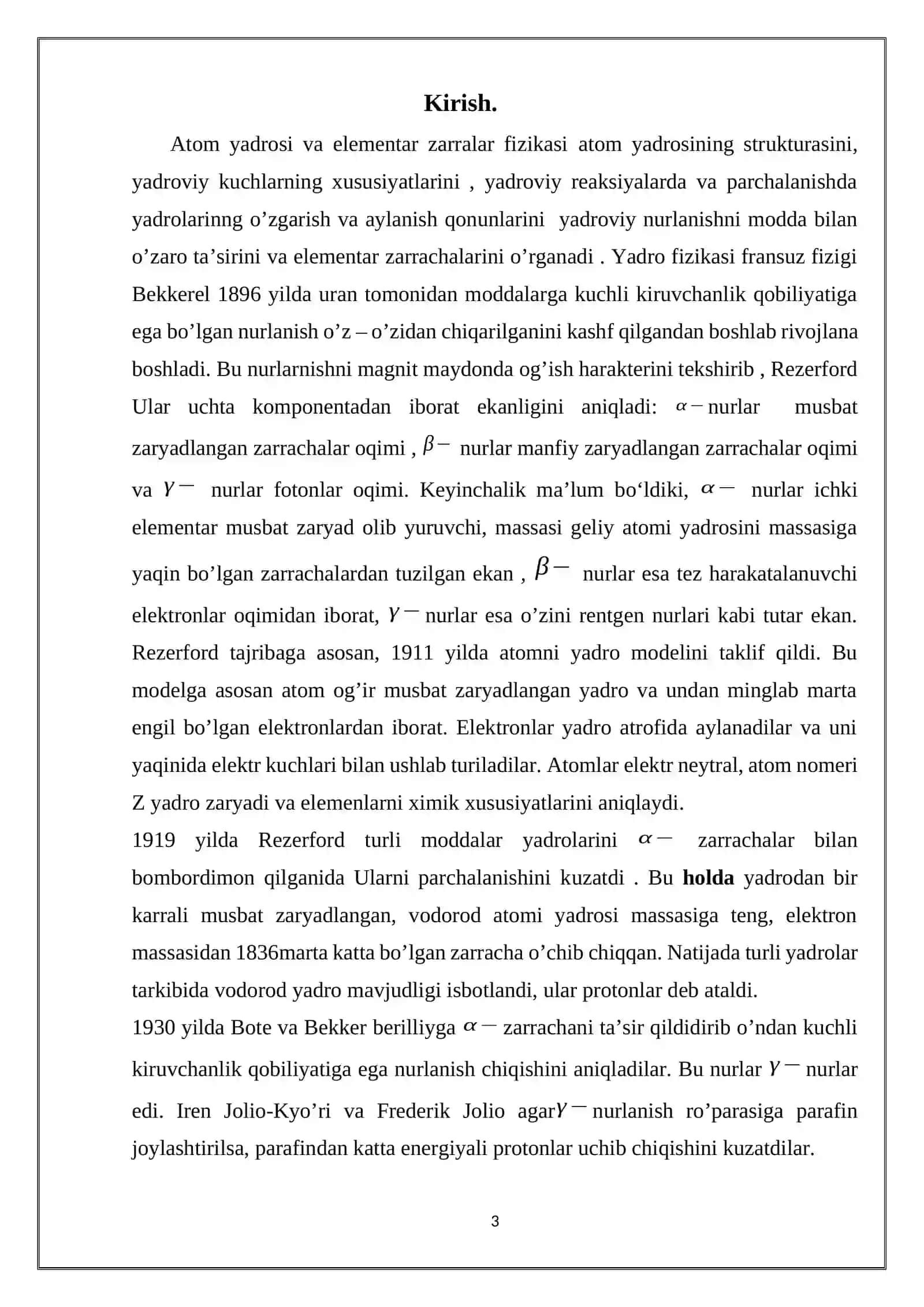 Atom yadrolarining asosiy xususiyatlari 3
