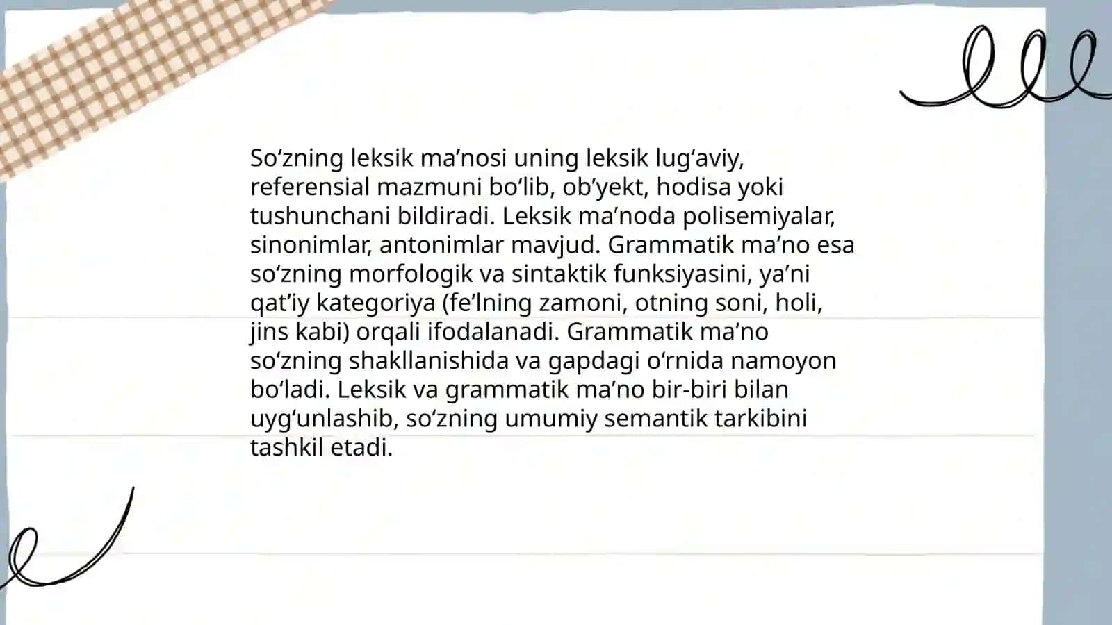 Soʻzning semantik tarkibi 3