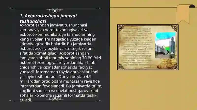 Axborotlashgan jamiyat va uning istiqbollari 3