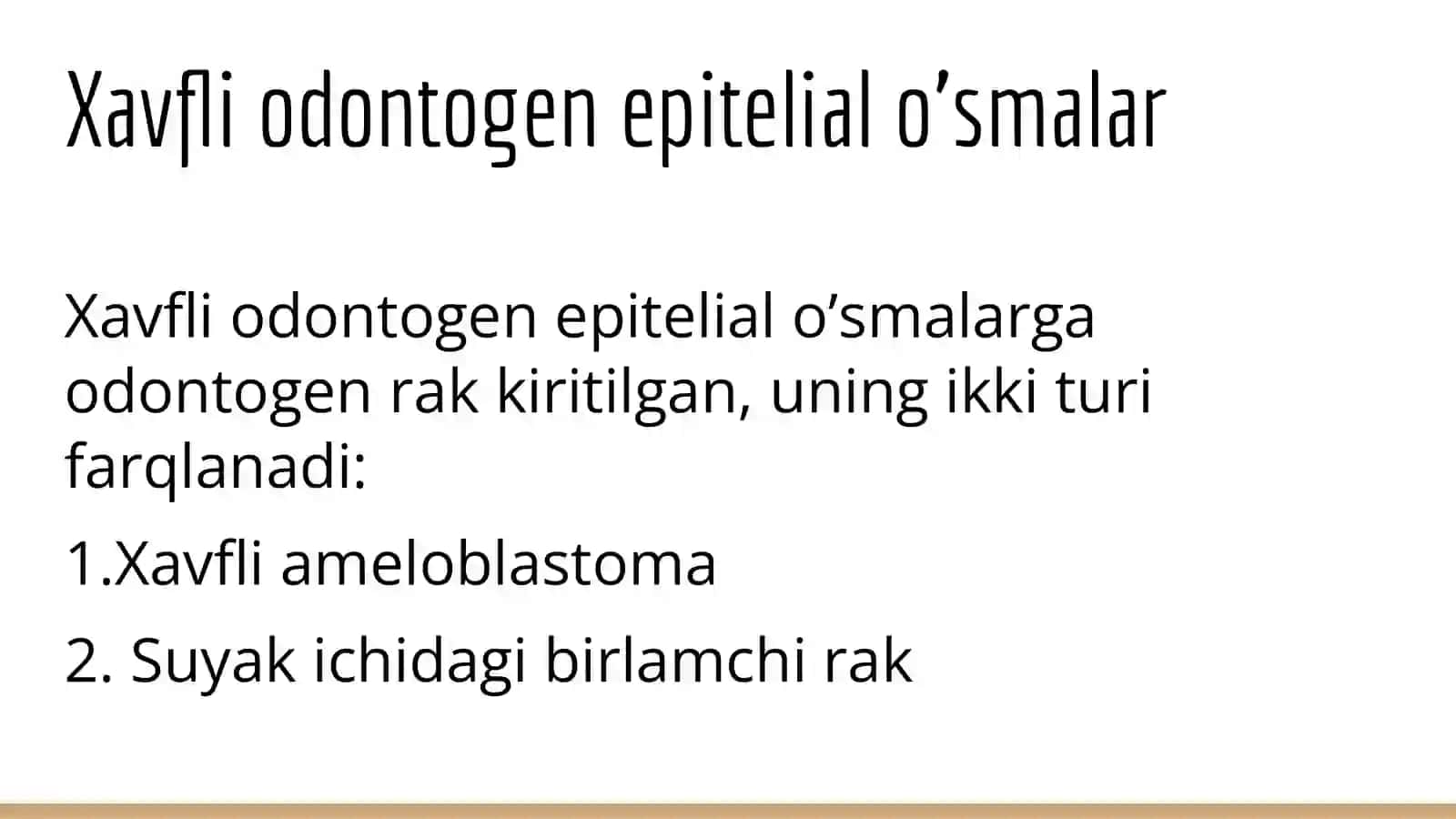 Odontogeno‘smalar vasо‘lak bezlari o‘smalari 3