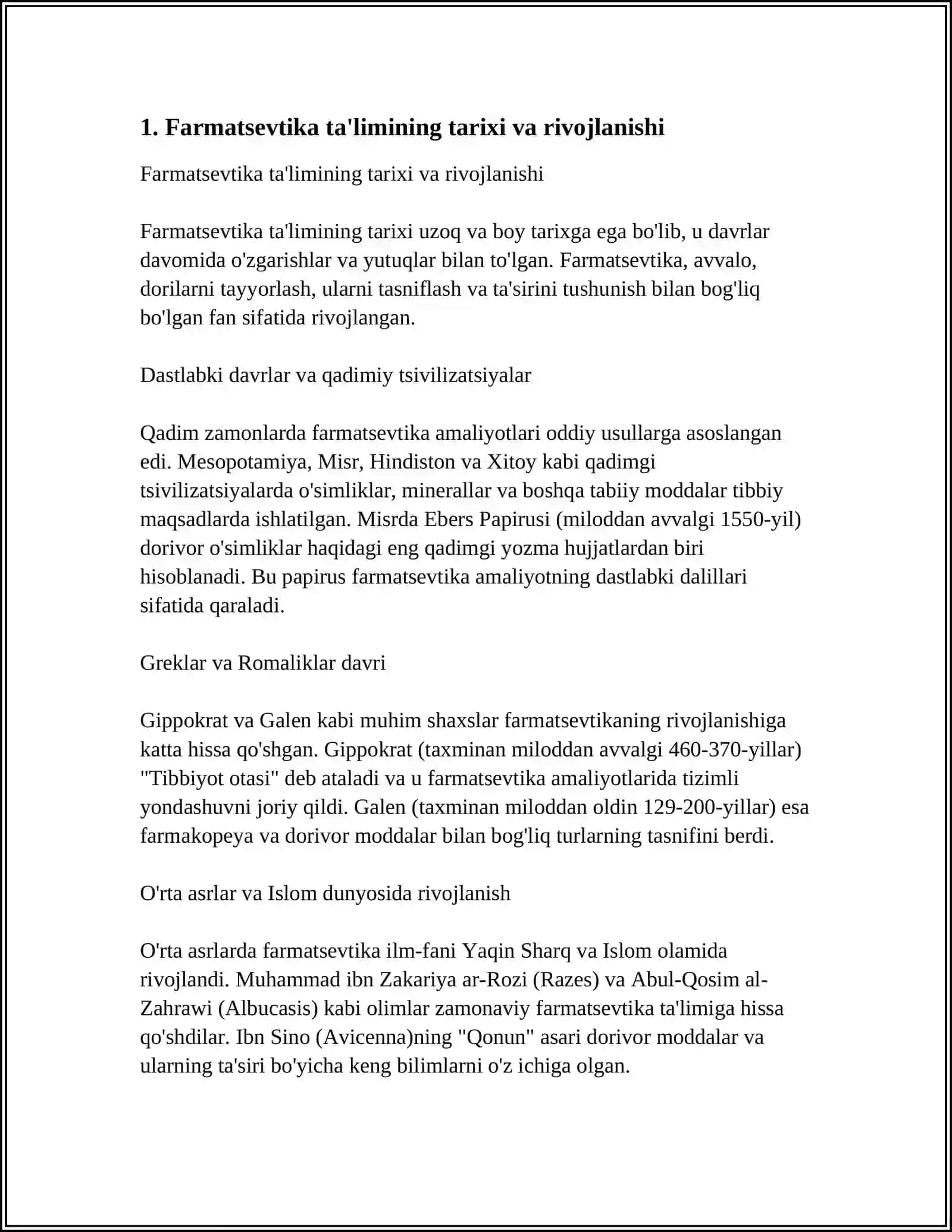 Farmatsevtika Ta'limining Rivojlanishi 3
