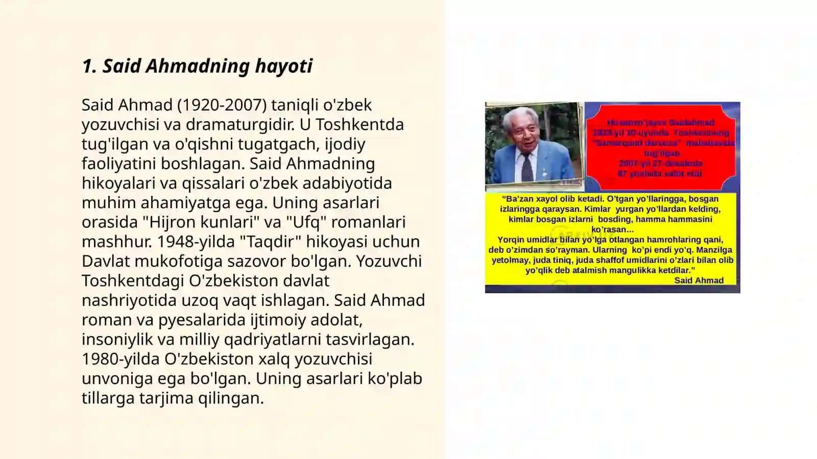 Said Ahmadning hayoti 3