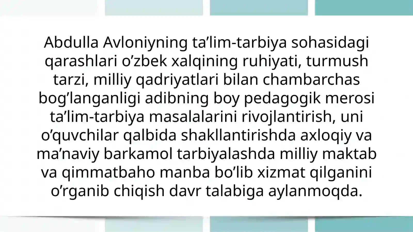 Abdulla Avloniy ijodida tarbiya masalasi 3