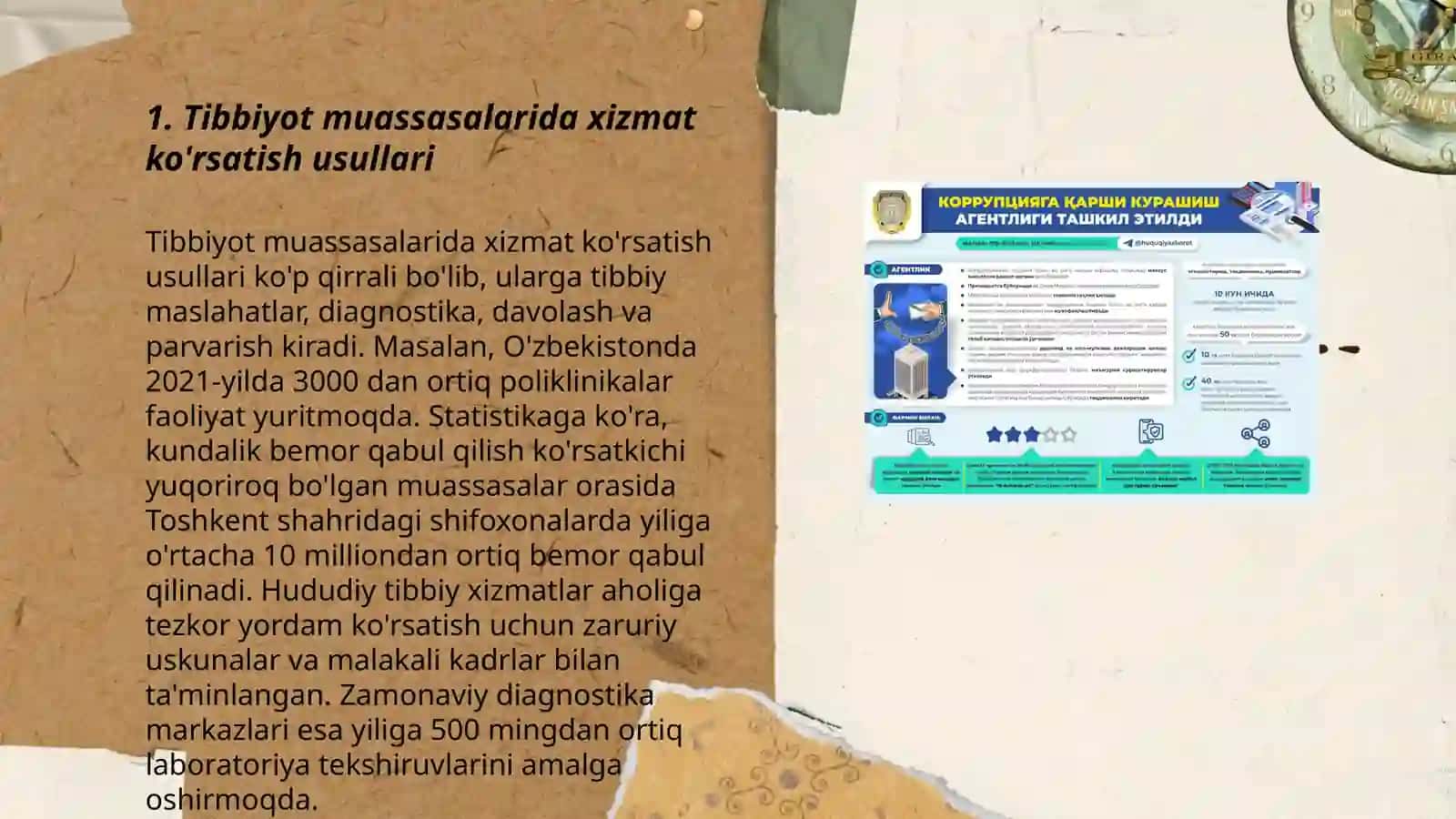 Tibbiyot muassasalarida xizmat ko'rsatish usullari 3