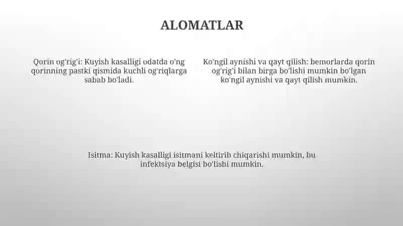 Kuyish Kasalligi 3