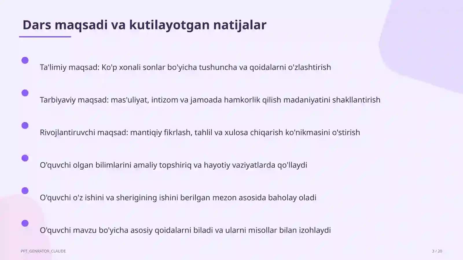 Ko'p xonali sonlar (4-sinf) 3