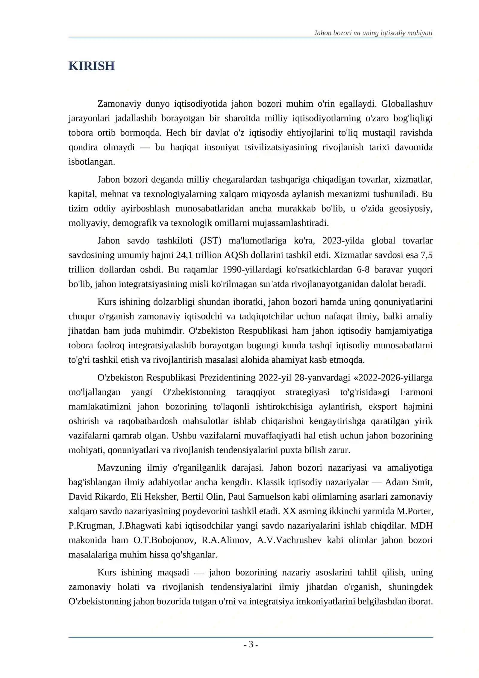 JAHON BOZORI VA UNING IQTISODIY MOHIYATI 3