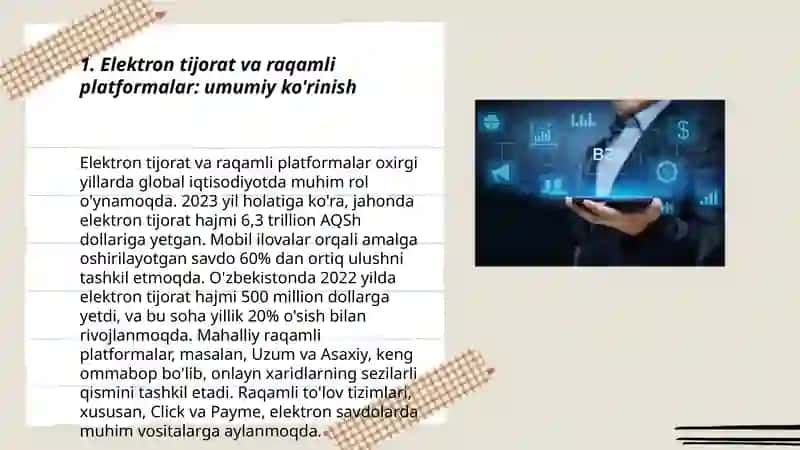 Elektron tijoratda raqamli platformalarning o'rni va ahamiyati 3