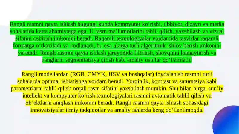 Rangli rasmni qayta ishlash: Usullar va qo‘llanmalar 3