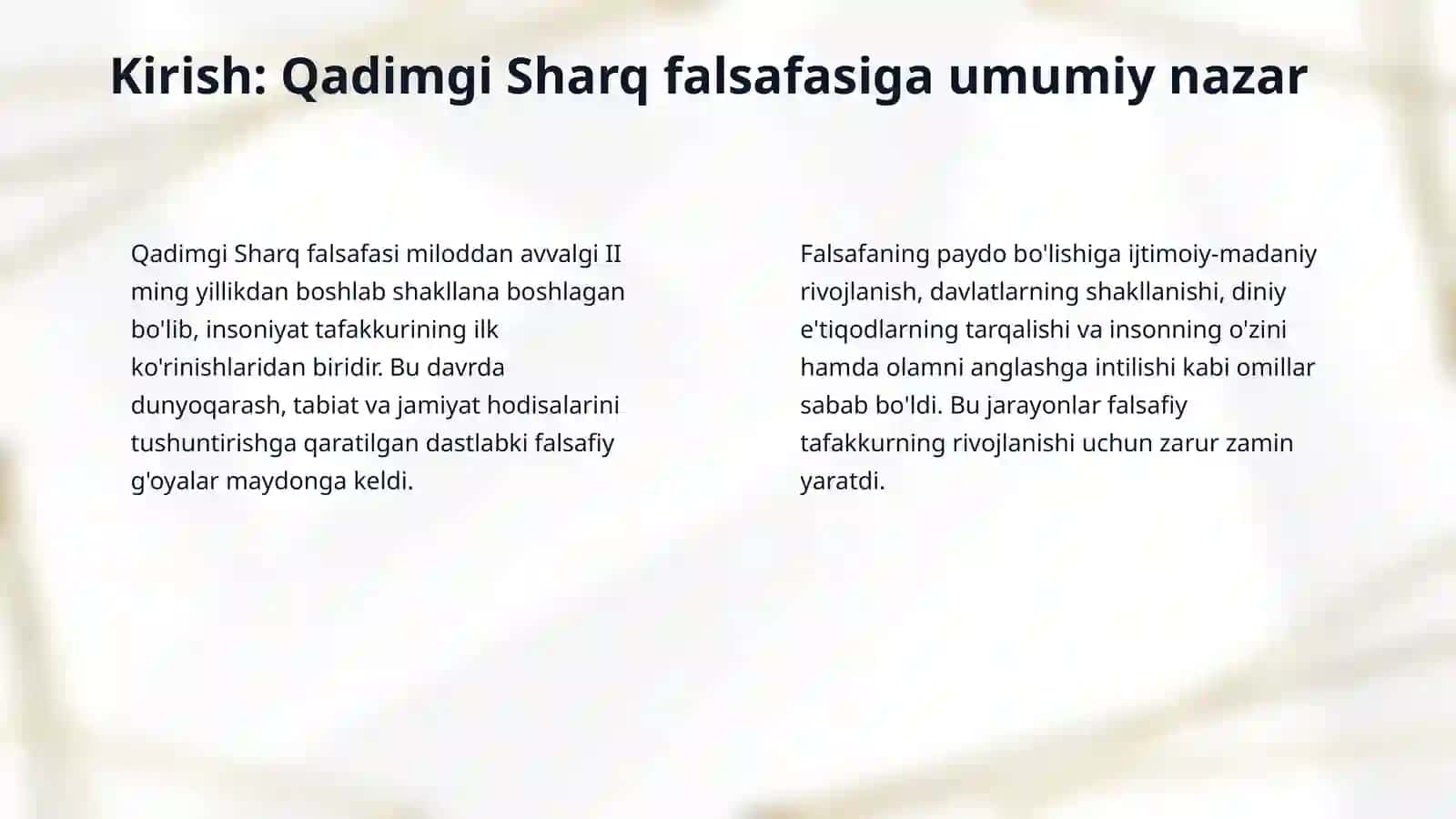 Qadimgi Sharq falsafasining o'ziga xos xususiyatlari 3