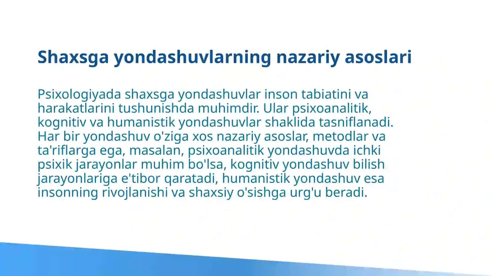 Rus psixologiyasida shaxsga yondashuvlar 3