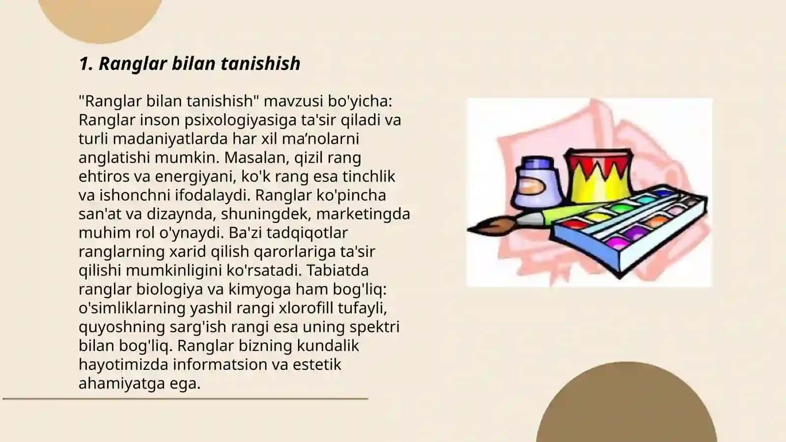 Ranglar bilan tanishish 3