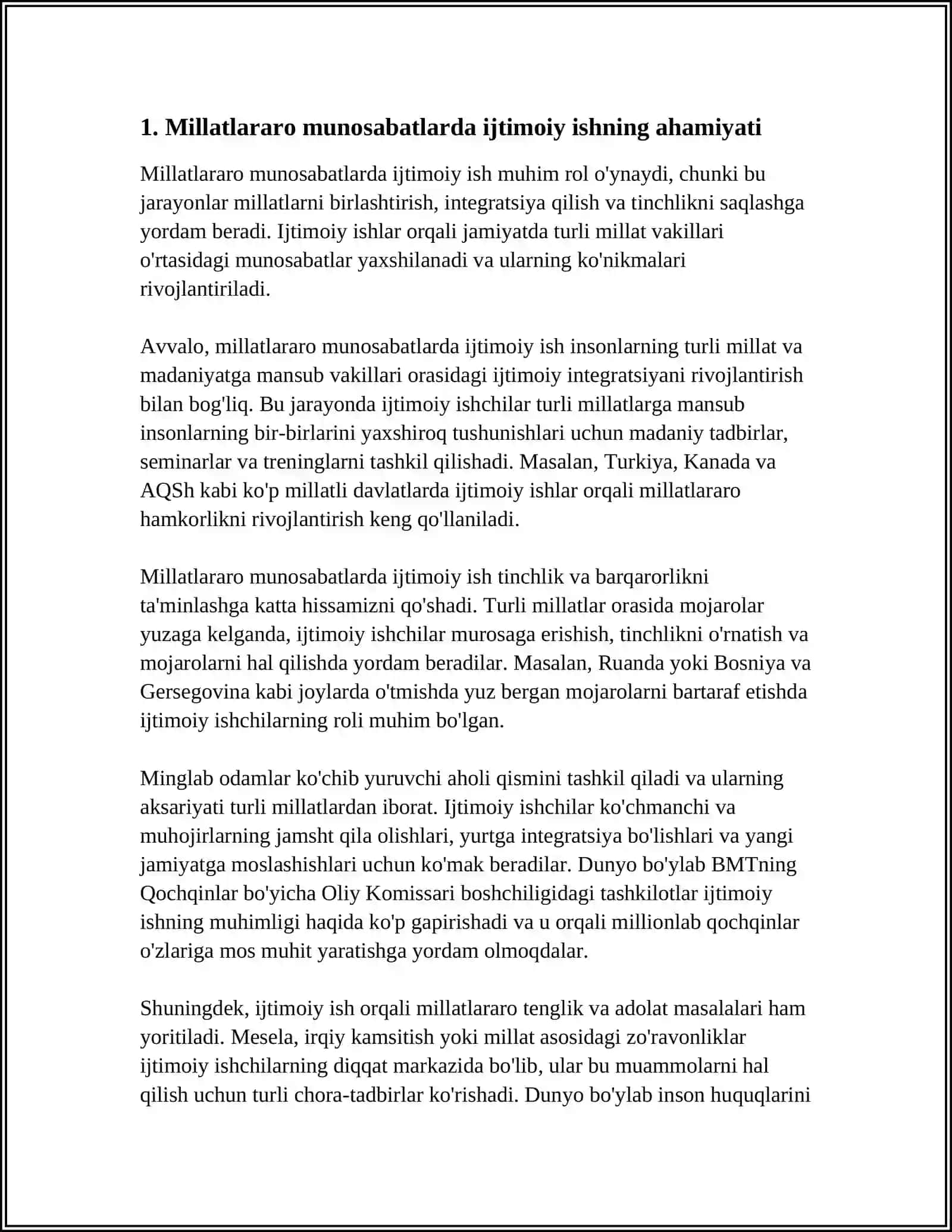 MILLATLARARO MUNOSABATLARDA IJTIMOIY ISH 3