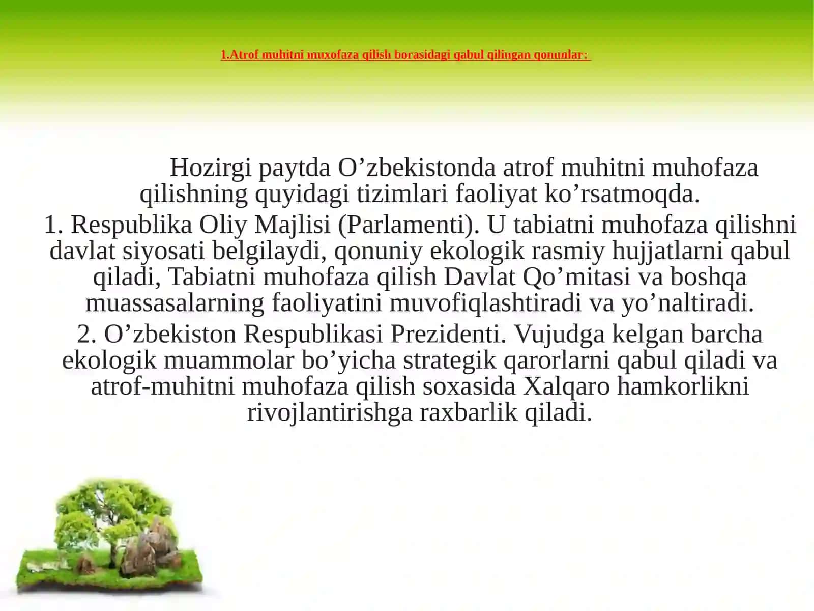 ATROF MUHITNI QADRLASH 3