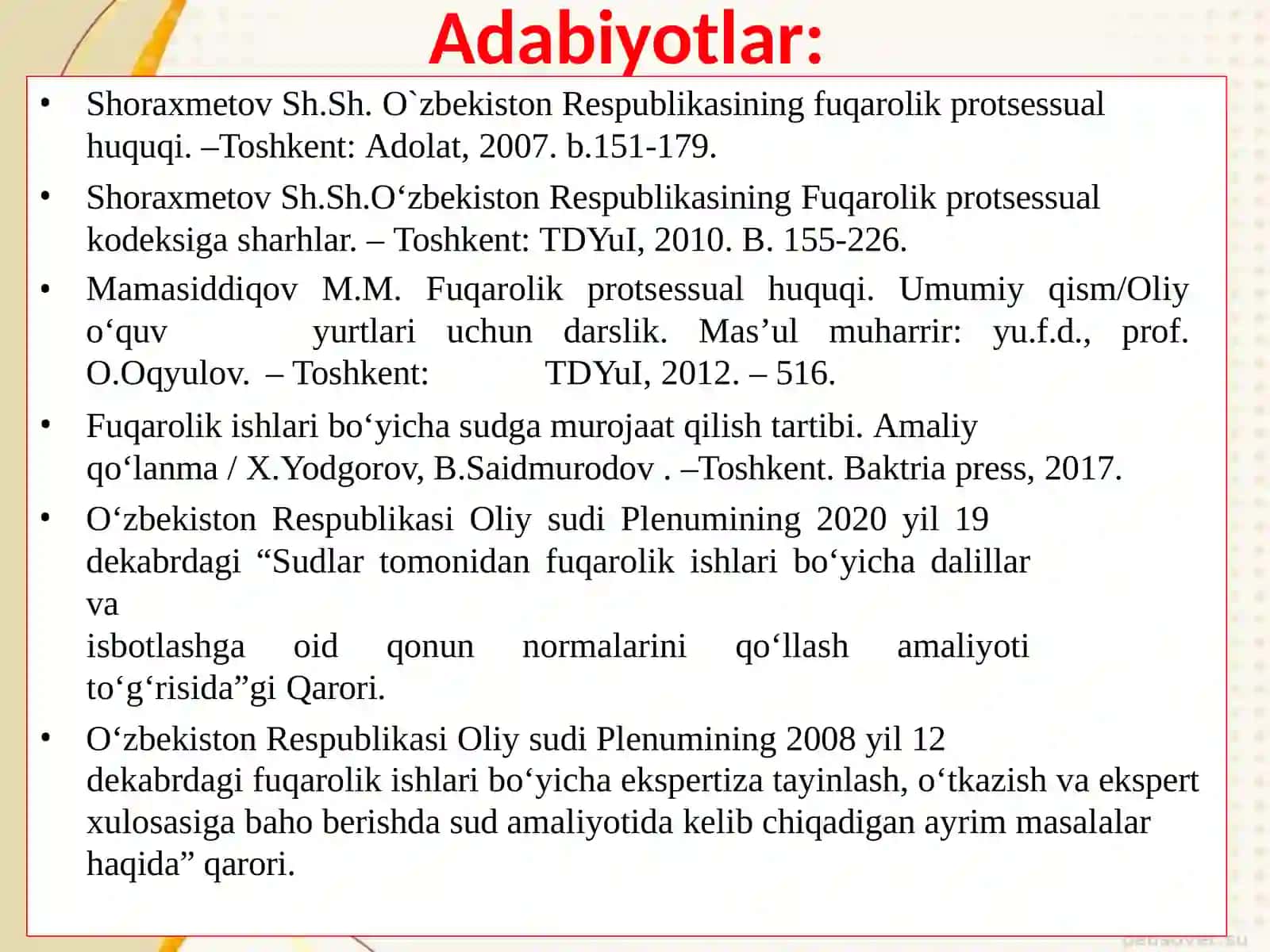 Fuqarolik Protsessi Darsliklari 3