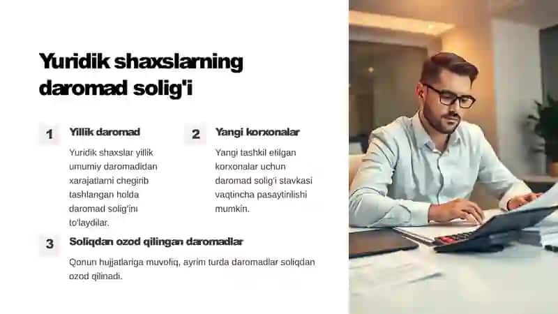 Yuridik shaxslar to'laydigan soliqlar 3
