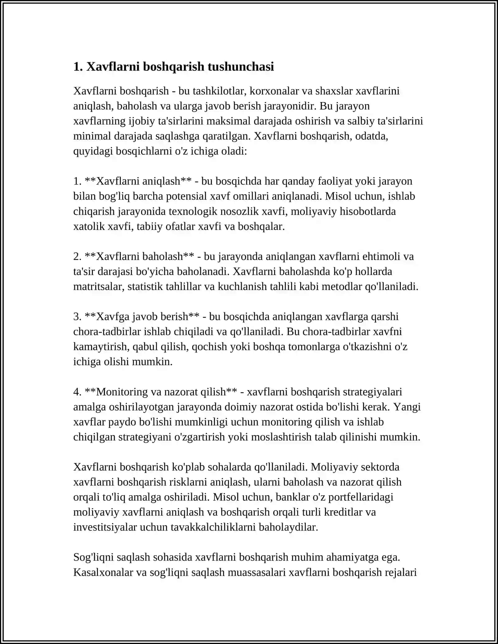 RISKLARNING IQTISODIY MOHIYATI VA AHAMIYATI 3