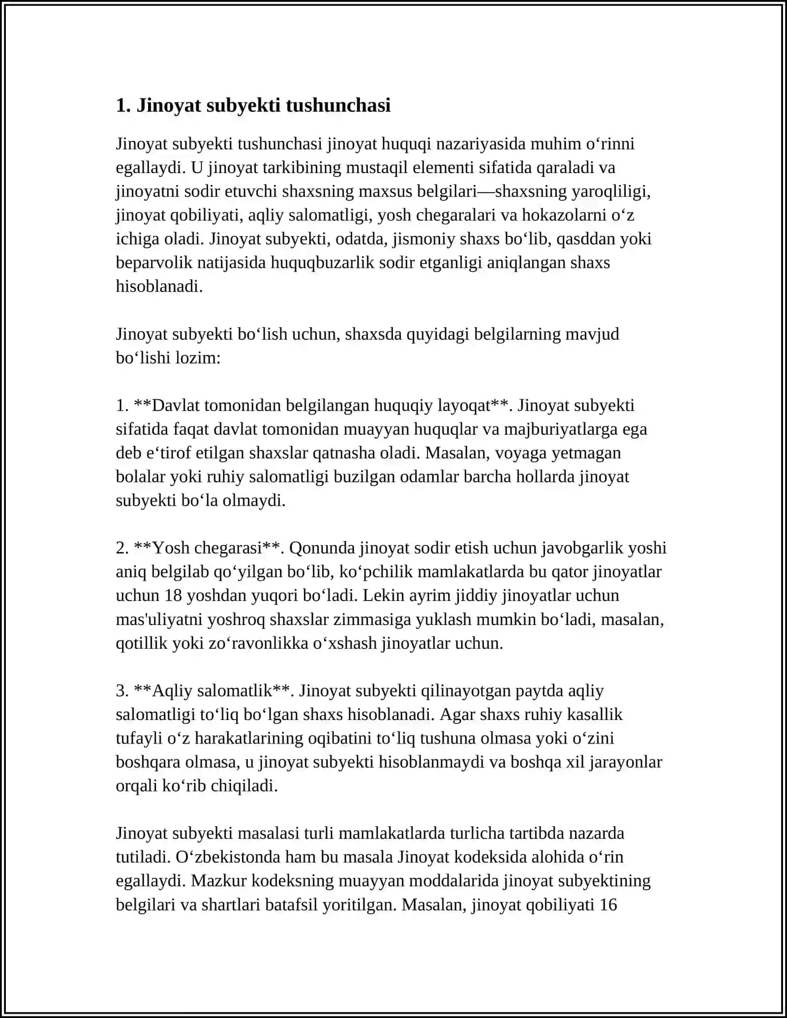 Jinoyat Subyekti 3