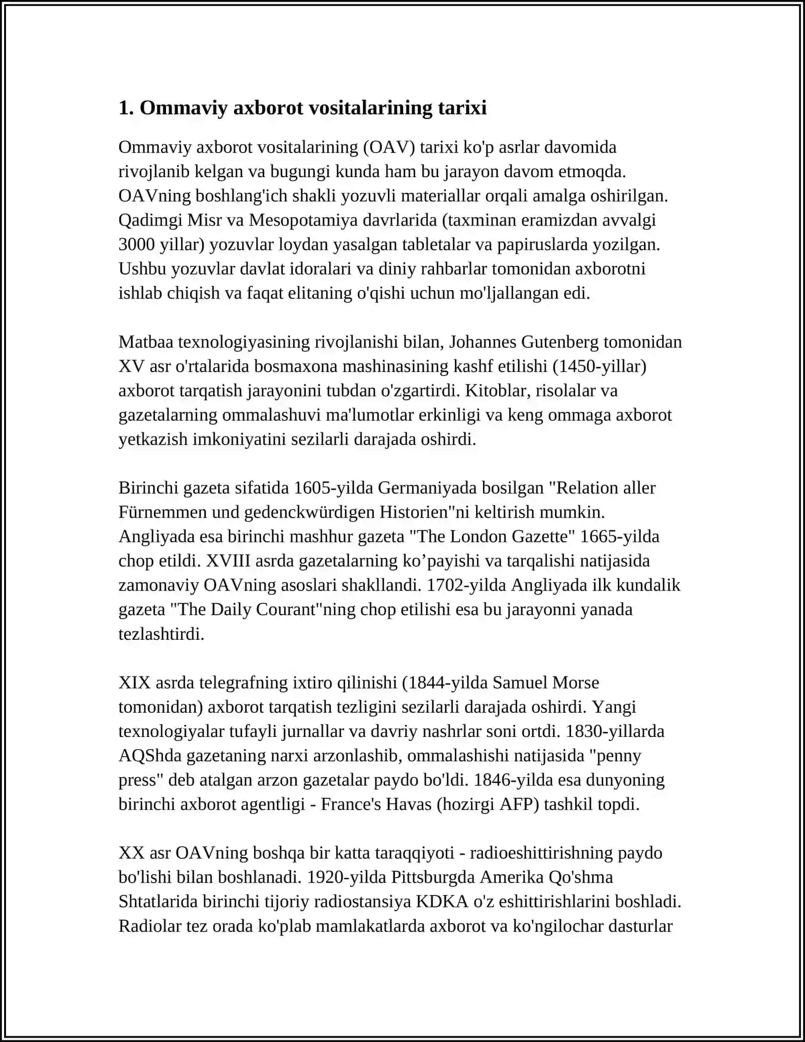 Ommaviy axborot vositalarining tarixi 3